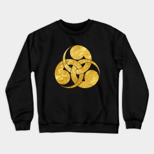 Tadpole Mon Japanese samurai clan in faux gold Crewneck Sweatshirt